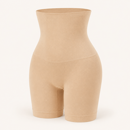 Short Moldeador F50 de Cintura Alta | Control de Abdomen y Realce de Glúteos — color Beige, vista frontal
